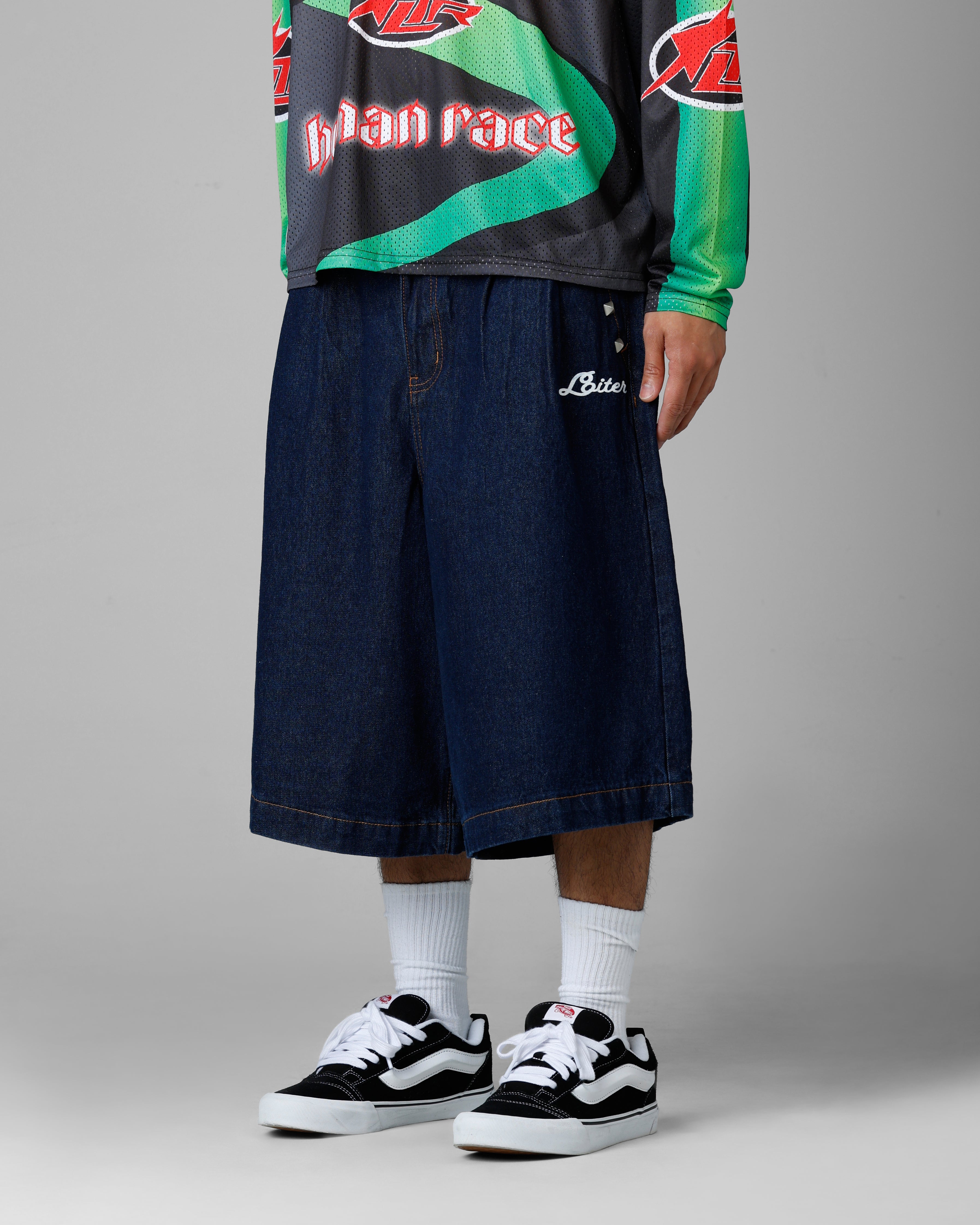 Loiter 3 Quarter Shorts Dark Indigo