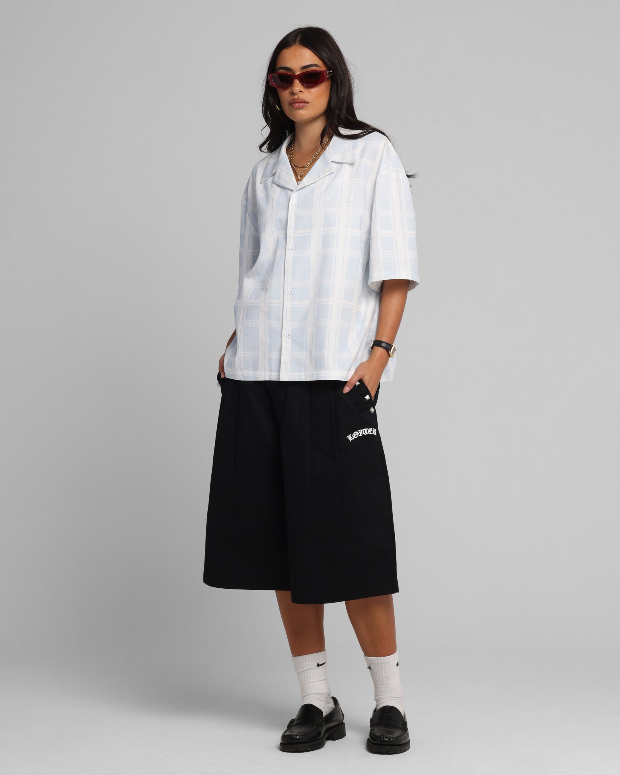 Loiter Chopper Baggy Shorts Black