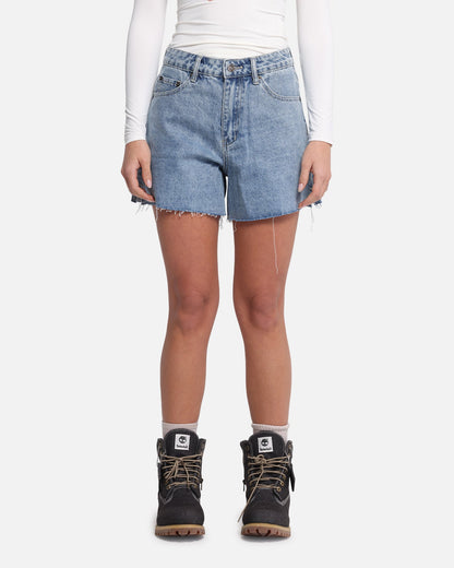 XXIII Women's High Cut A-Line Denim Shorts Blue Denim