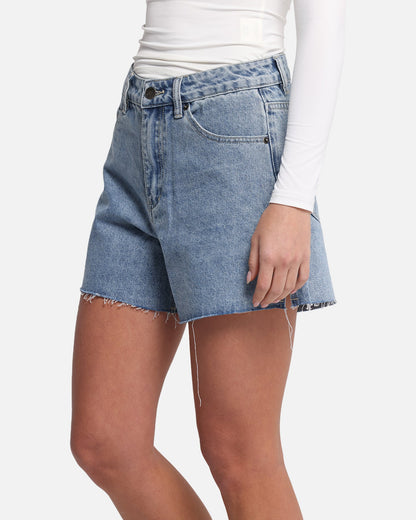 XXIII Women's High Cut A-Line Denim Shorts Blue Denim