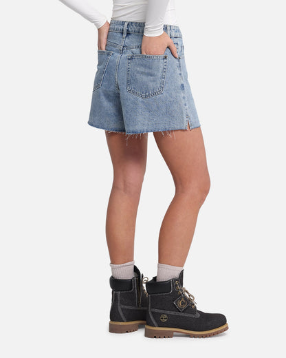 XXIII Women's High Cut A-Line Denim Shorts Blue Denim