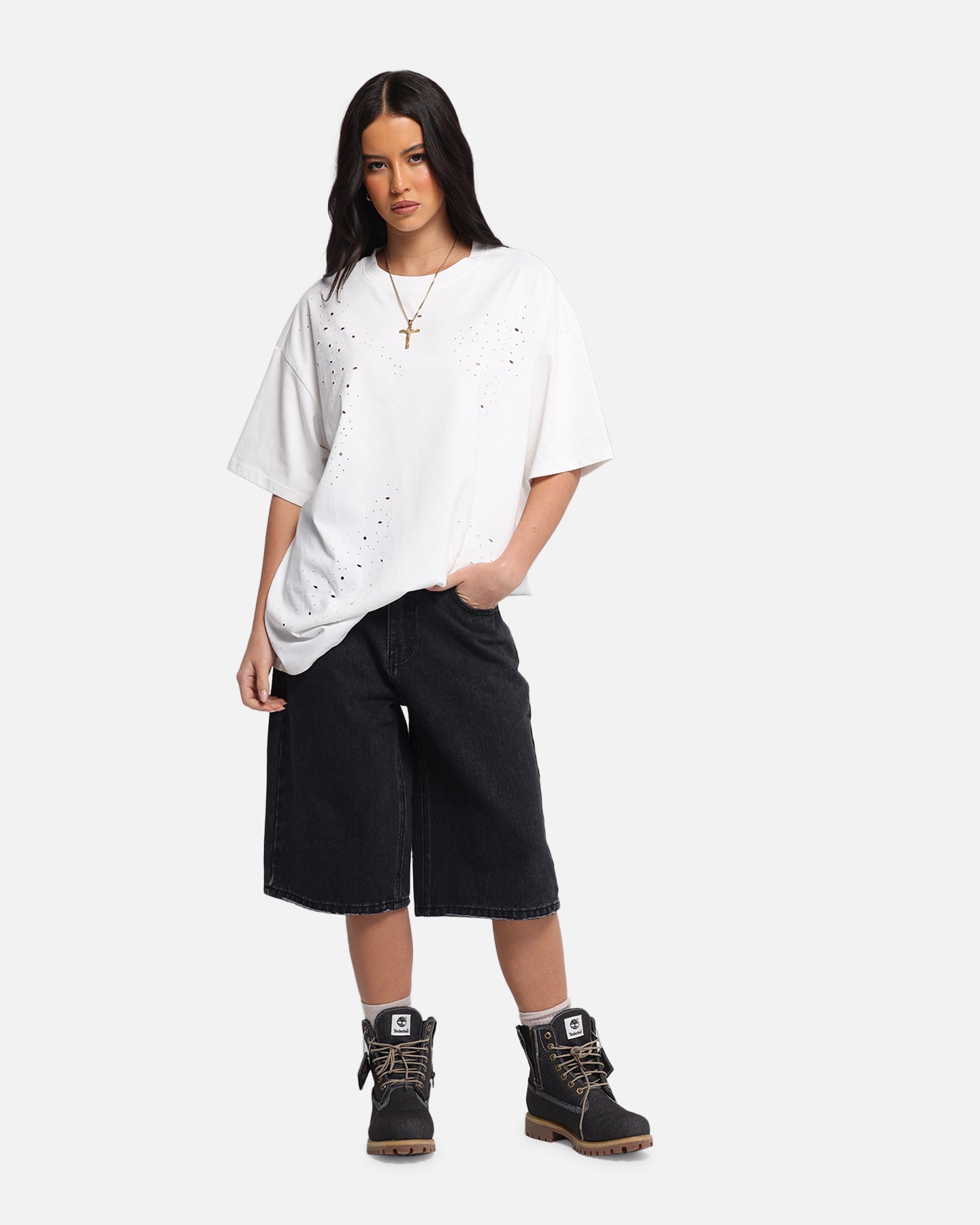 XXIII Women's Low Rider Jorts Washed Black