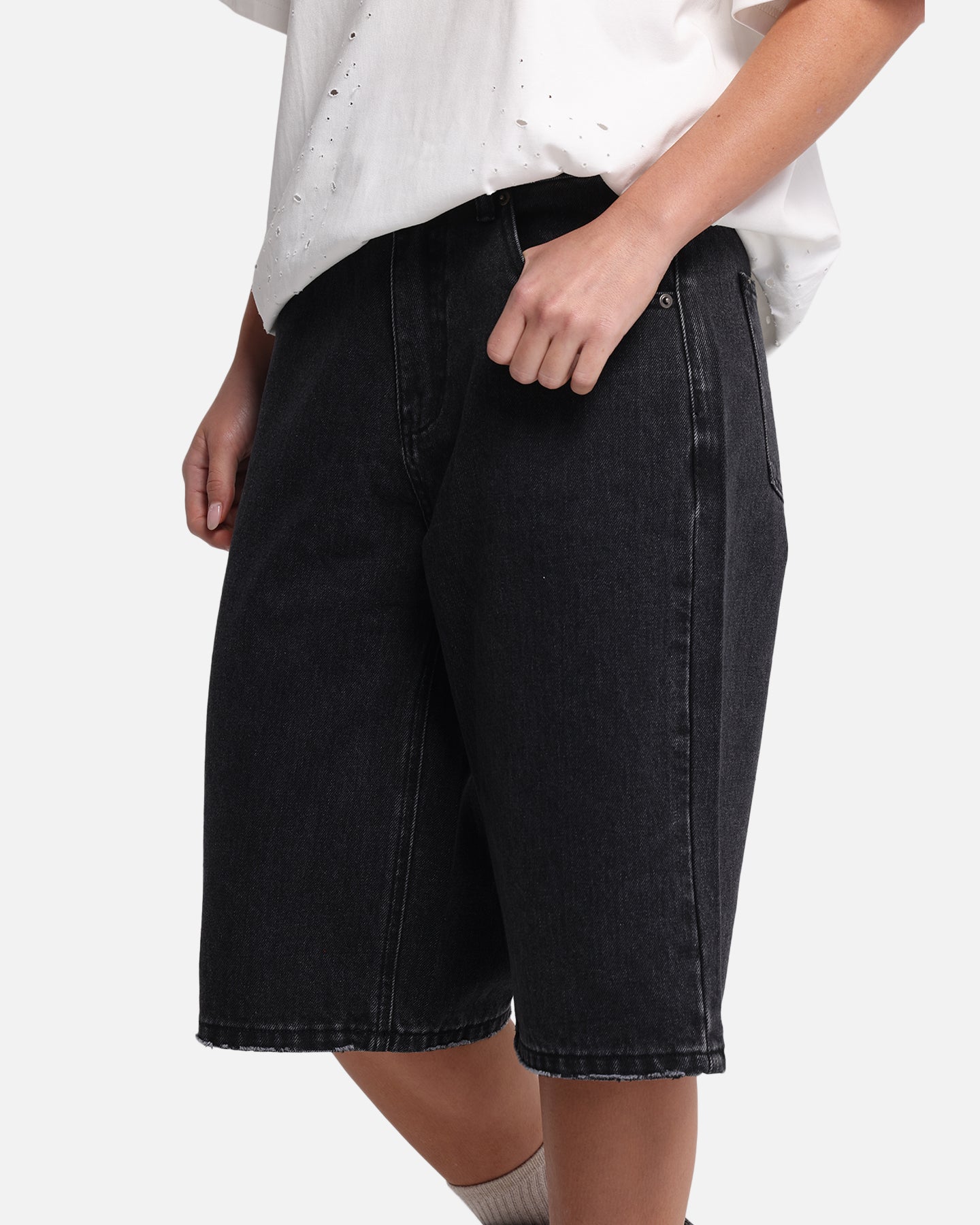 XXIII Women's Low Rider Jorts Washed Black