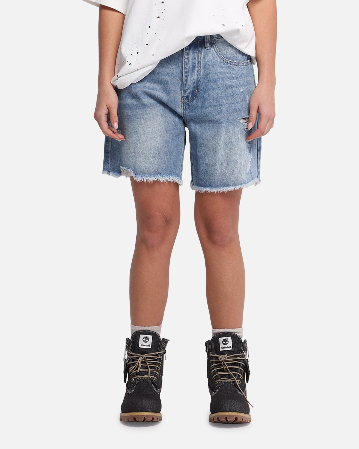 XXIII Women's Relaxed Denim Shorts Blue Denim