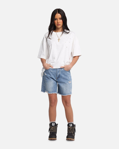 XXIII Women's Relaxed Denim Shorts Blue Denim