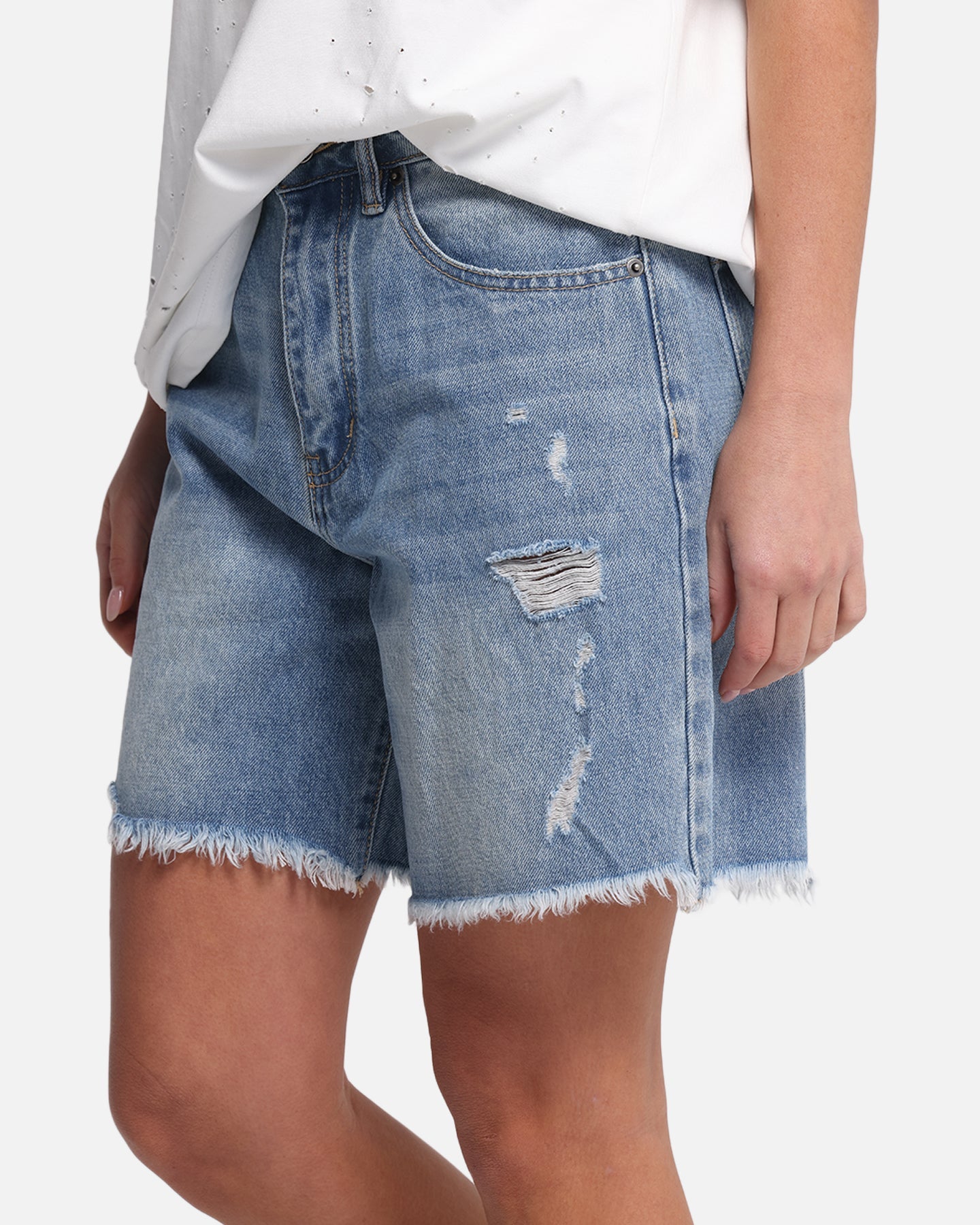 XXIII Women's Relaxed Denim Shorts Blue Denim