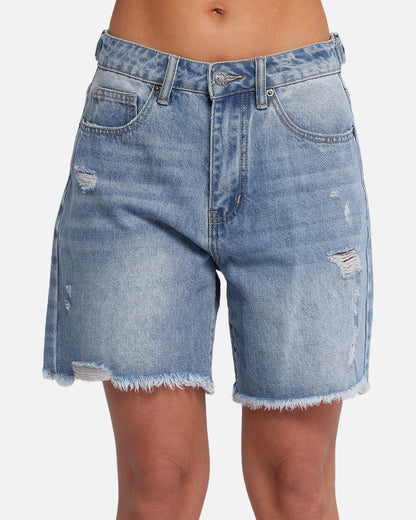 XXIII Women's Relaxed Denim Shorts Blue Denim