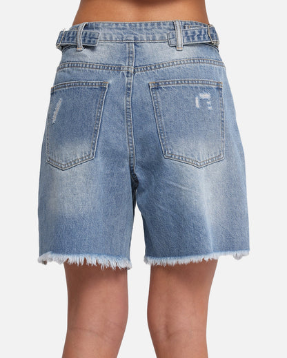 XXIII Women's Relaxed Denim Shorts Blue Denim