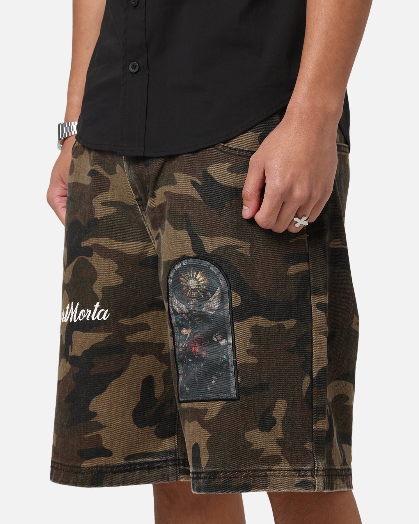 Saint Morta Kingdomcome Baggy Shorts Woodland Camo