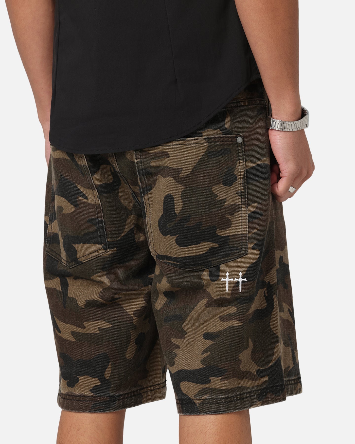 Saint Morta Kingdomcome Baggy Shorts Woodland Camo