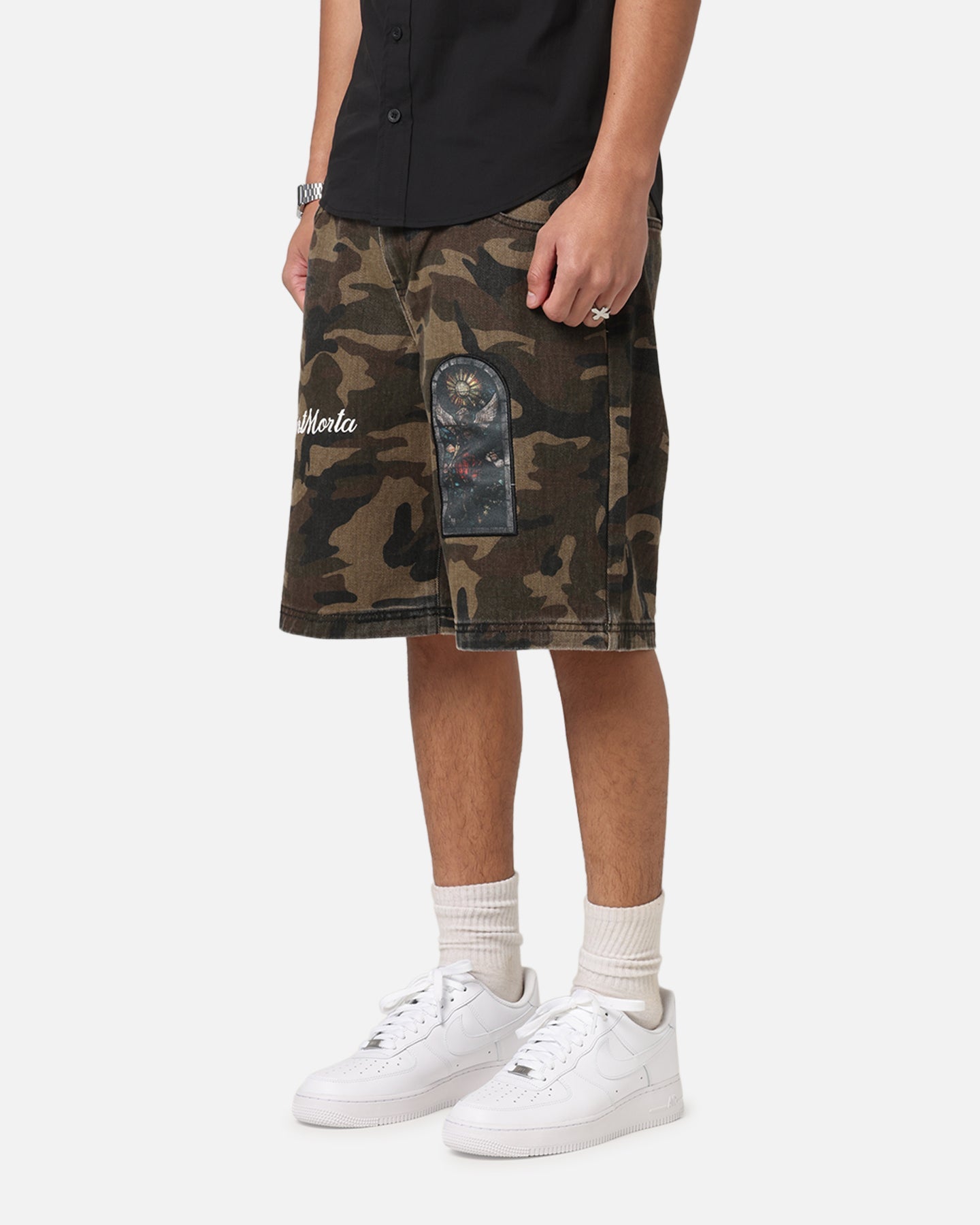Saint Morta Kingdomcome Baggy Shorts Woodland Camo
