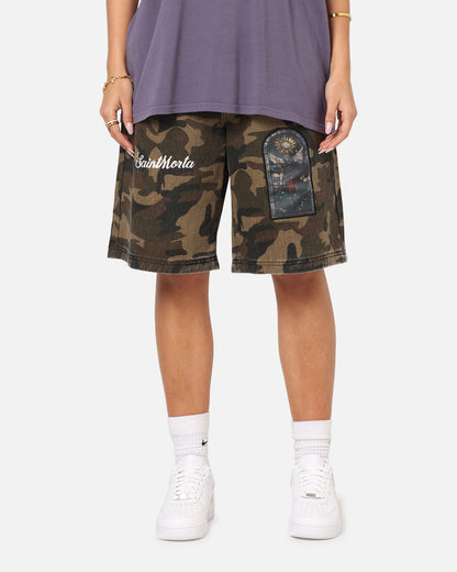 Saint Morta Kingdomcome Baggy Shorts Woodland Camo