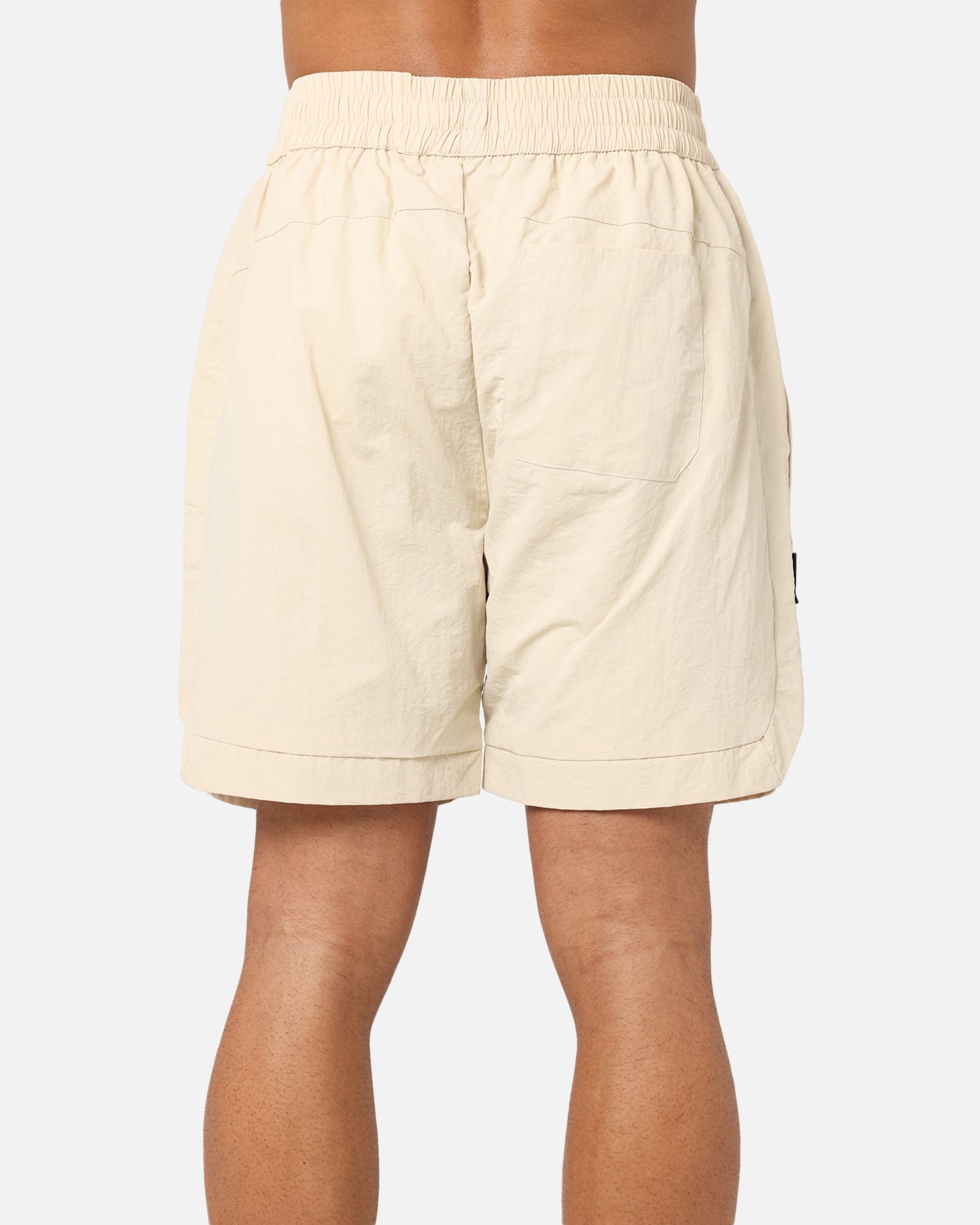 Saint Morta Gothic Monogram Nylon Shorts Dirty Blonde