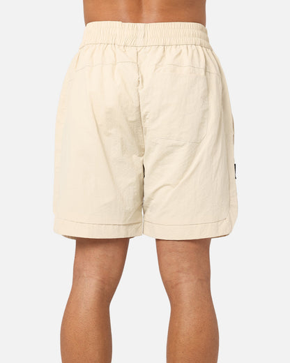 Saint Morta Gothic Monogram Nylon Shorts Dirty Blonde