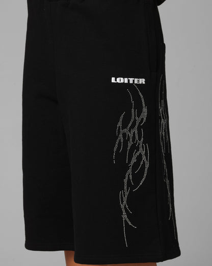 Loiter Opaque Sweat Shorts Black