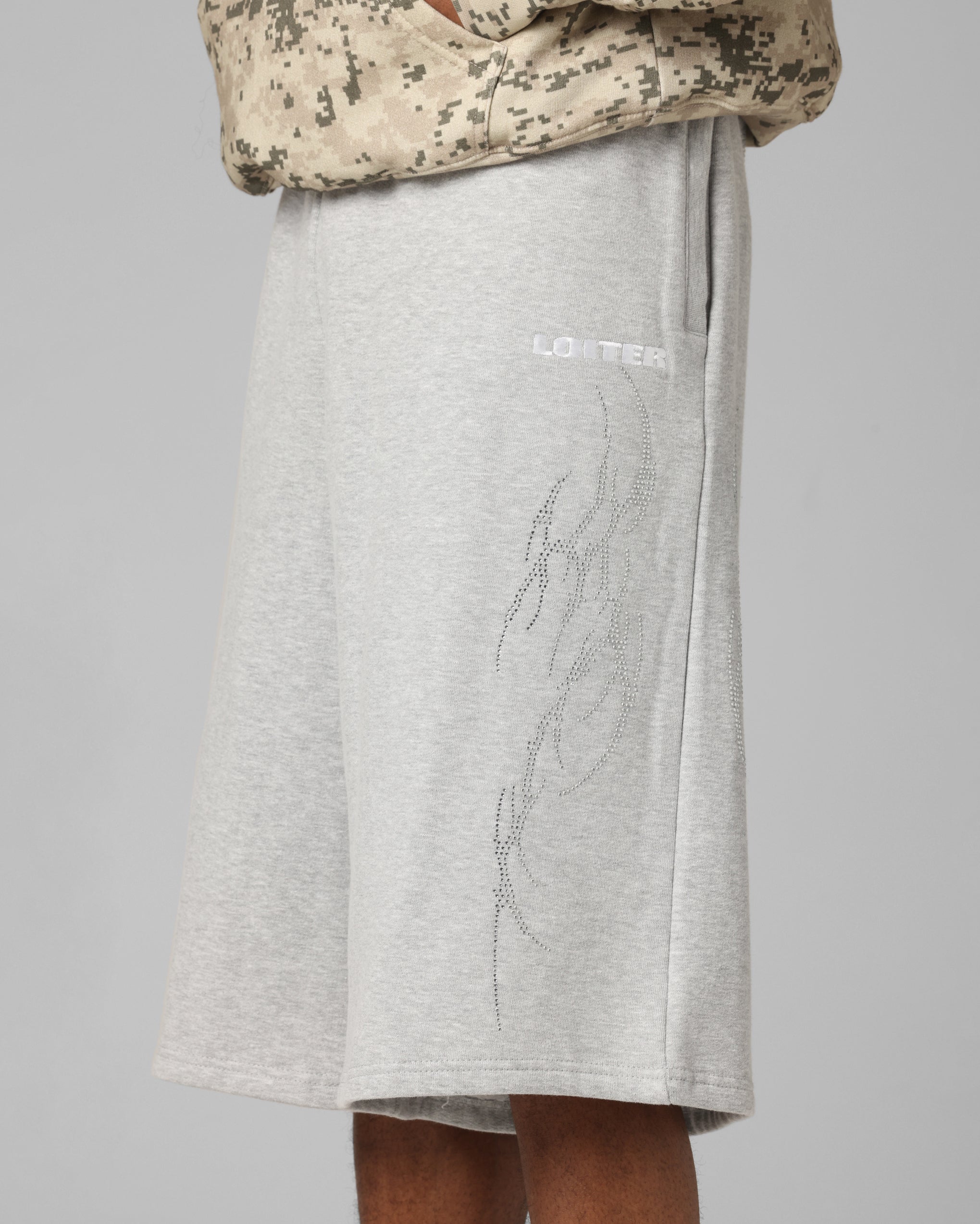 Loiter Opaque Sweat Shorts Grey