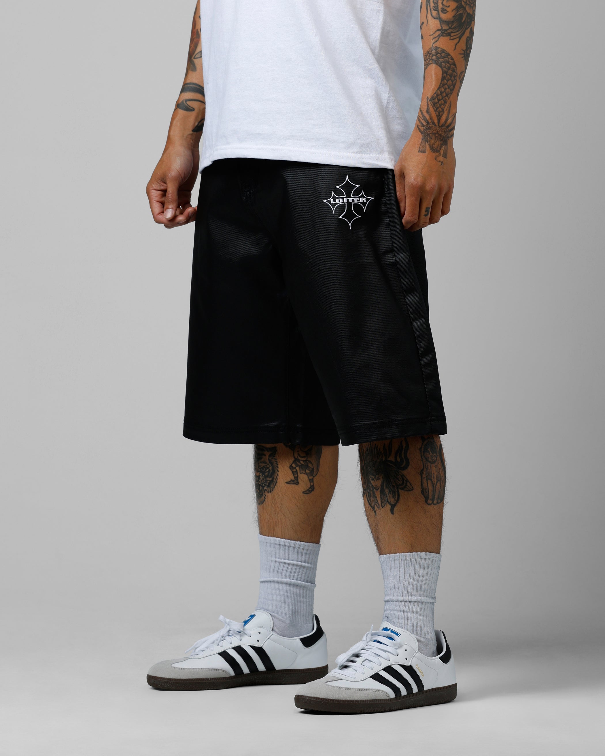 Loiter F-16 Denim Jorts Black