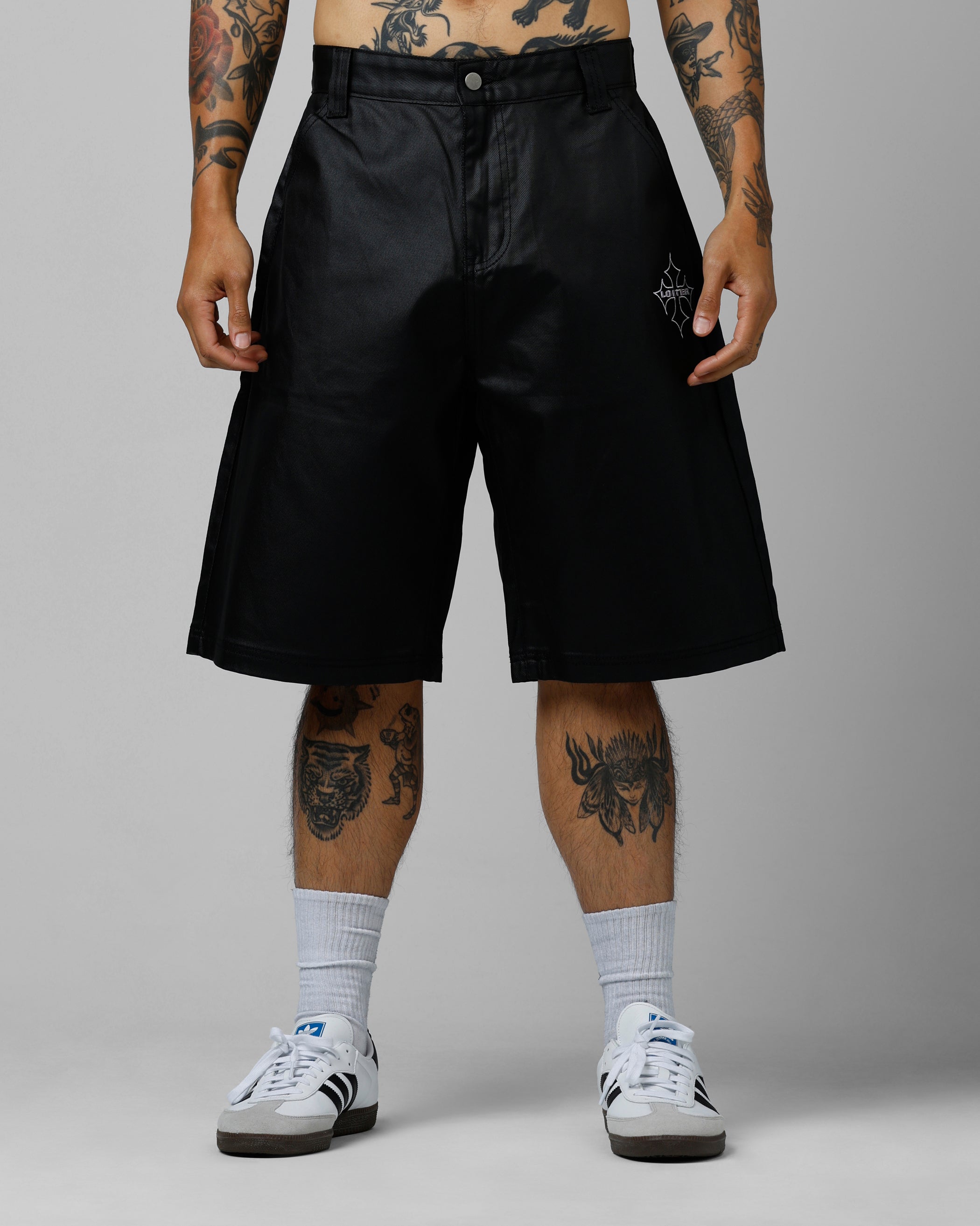 Loiter F-16 Denim Jorts Black