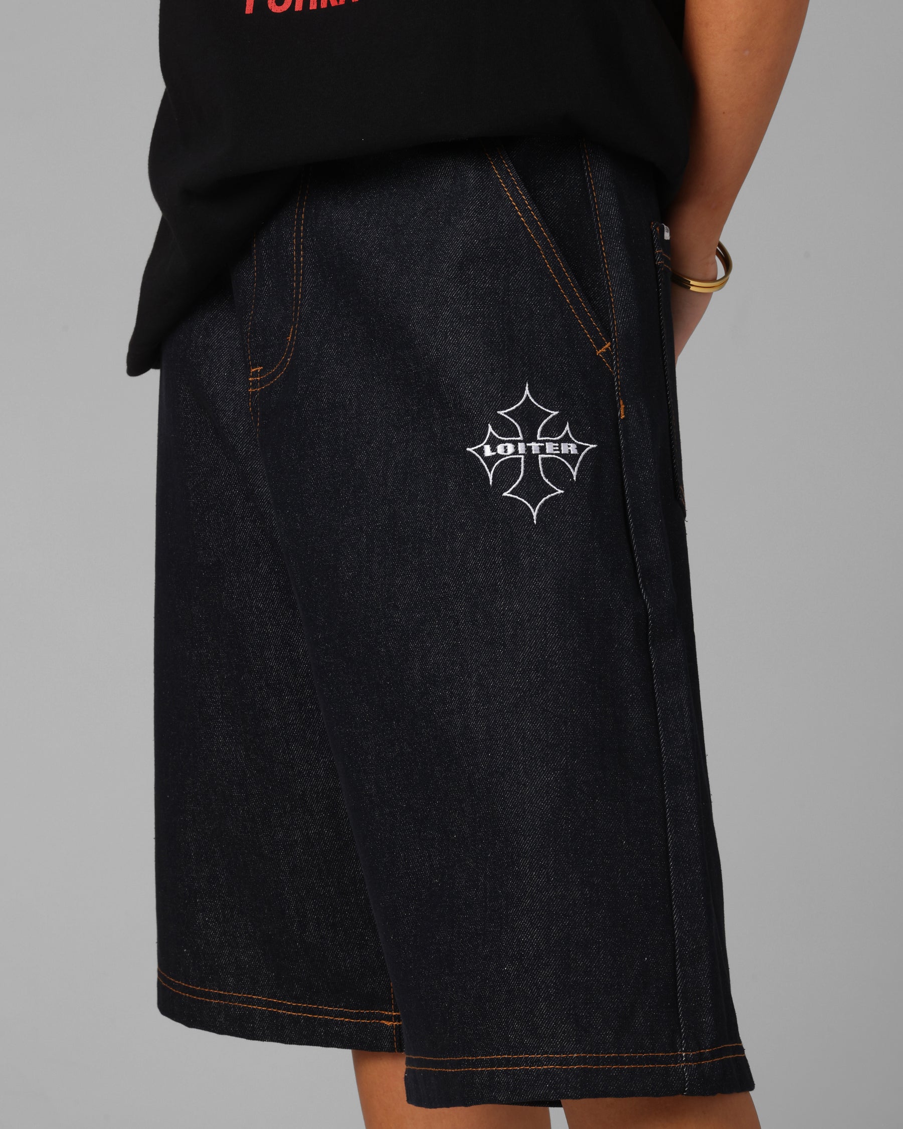 Loiter F-16 Denim Jorts Indigo