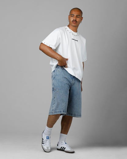 Loiter Goth Clique Jorts Blue Denim