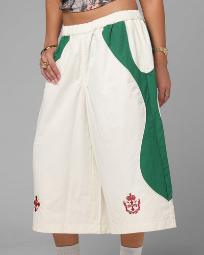 Loiter Club Classic Track Shorts White/Green