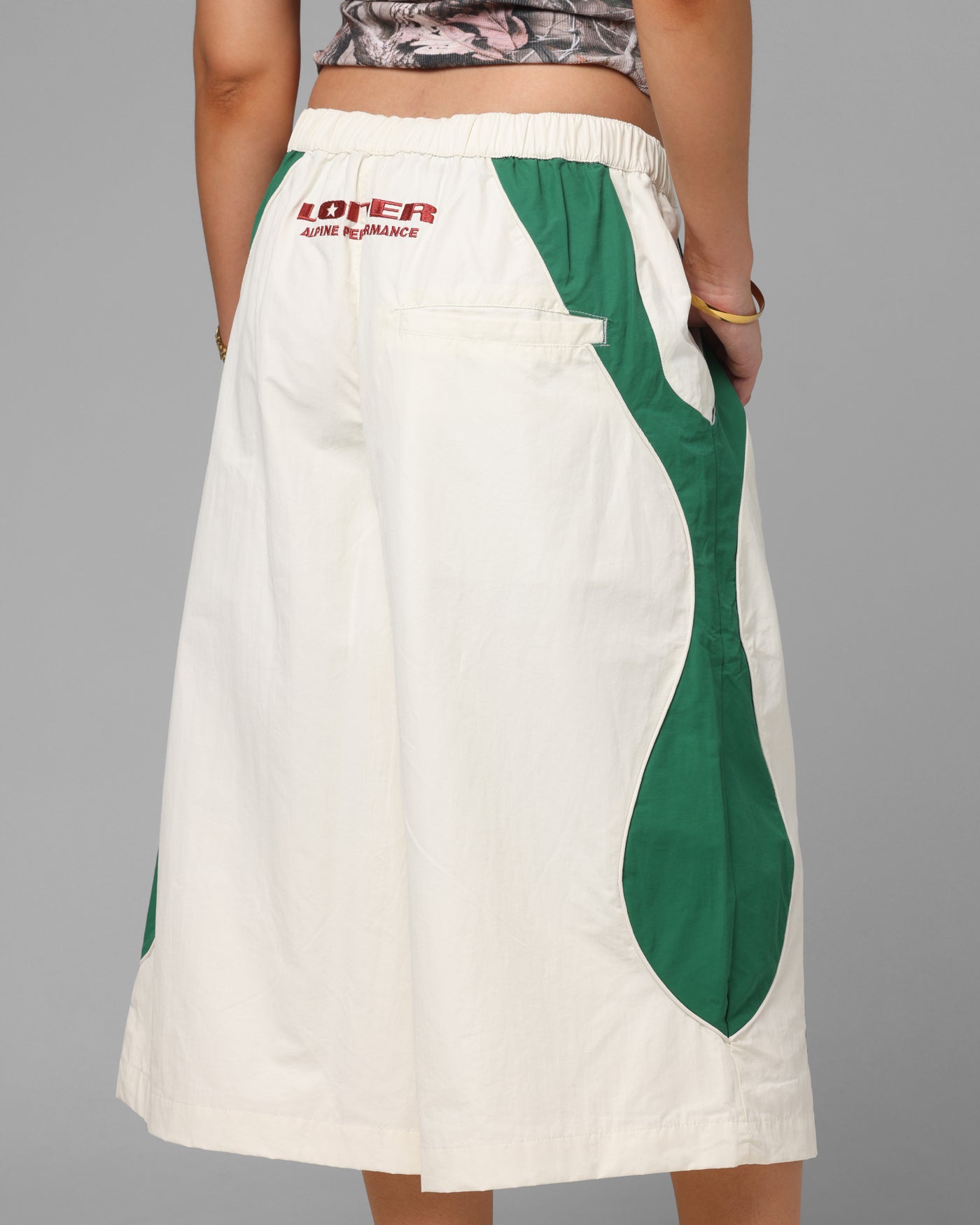 Loiter Club Classic Track Shorts White/Green