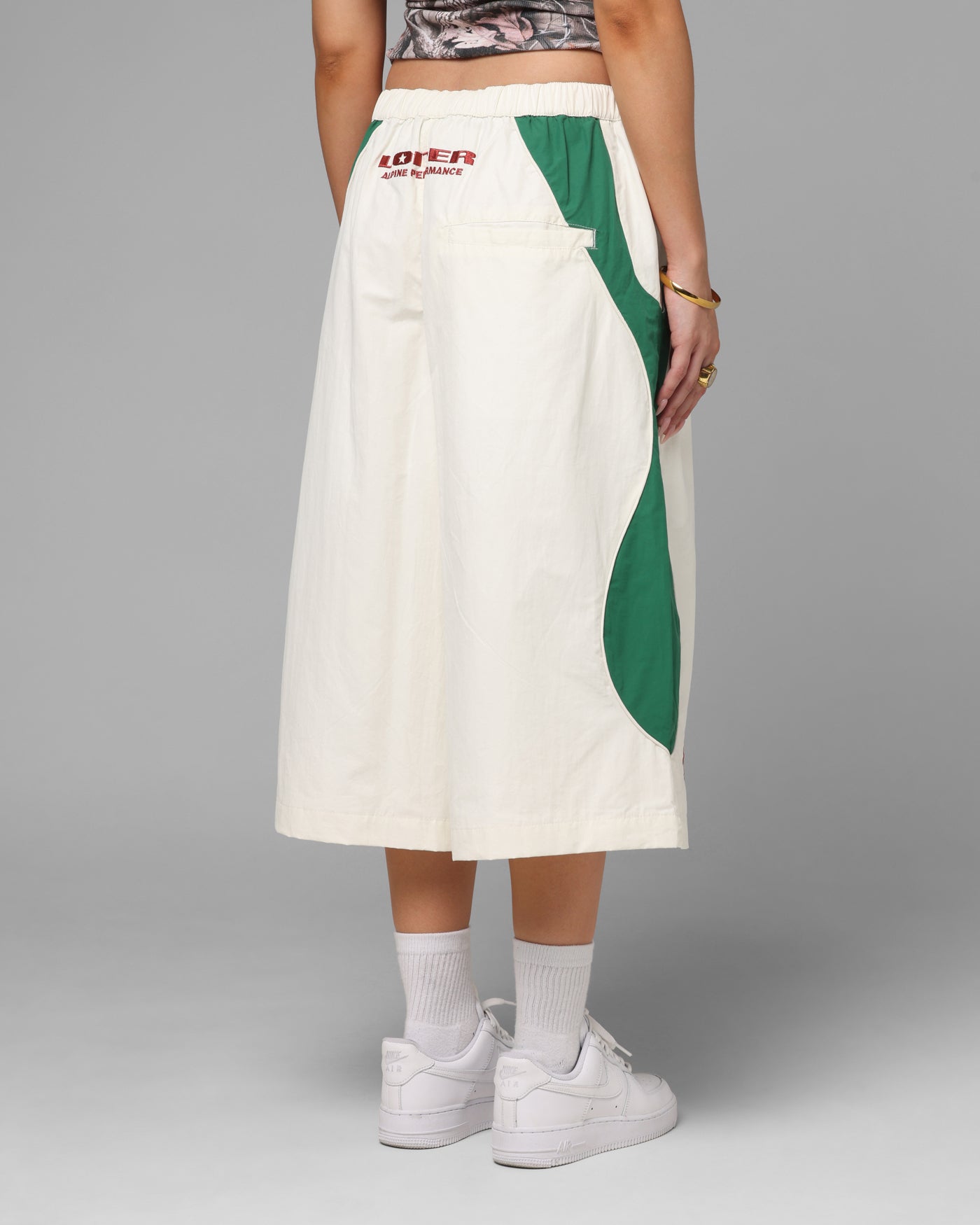 Loiter Club Classic Track Shorts White/Green