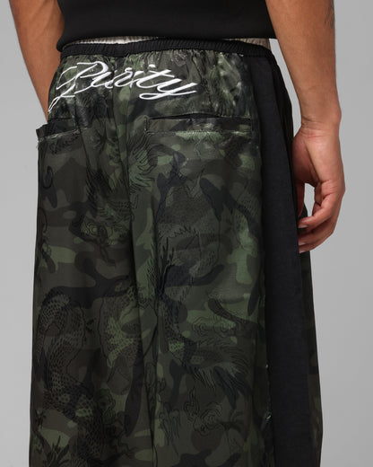 Loiter Fight Club 3 Quarter Shorts Woodland Camo
