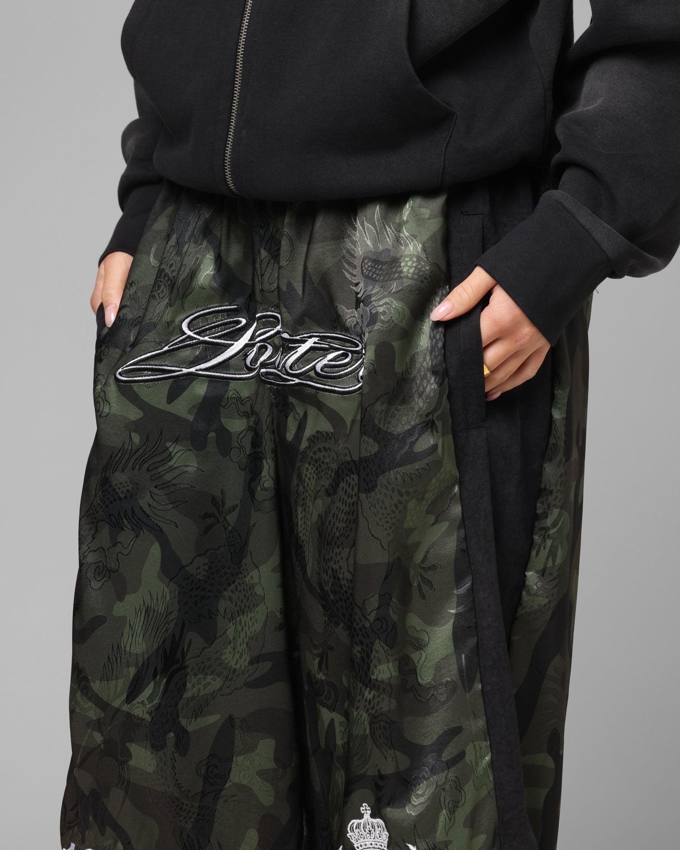 Loiter Fight Club 3 Quarter Shorts Woodland Camo