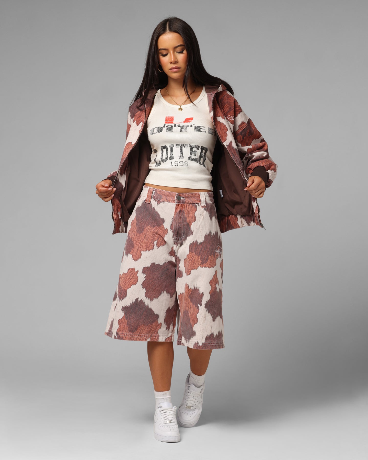 Loiter Hide Jorts Cowhide