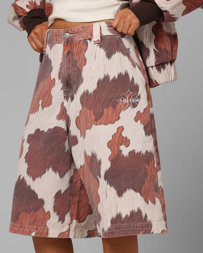 Loiter Hide Jorts Cowhide