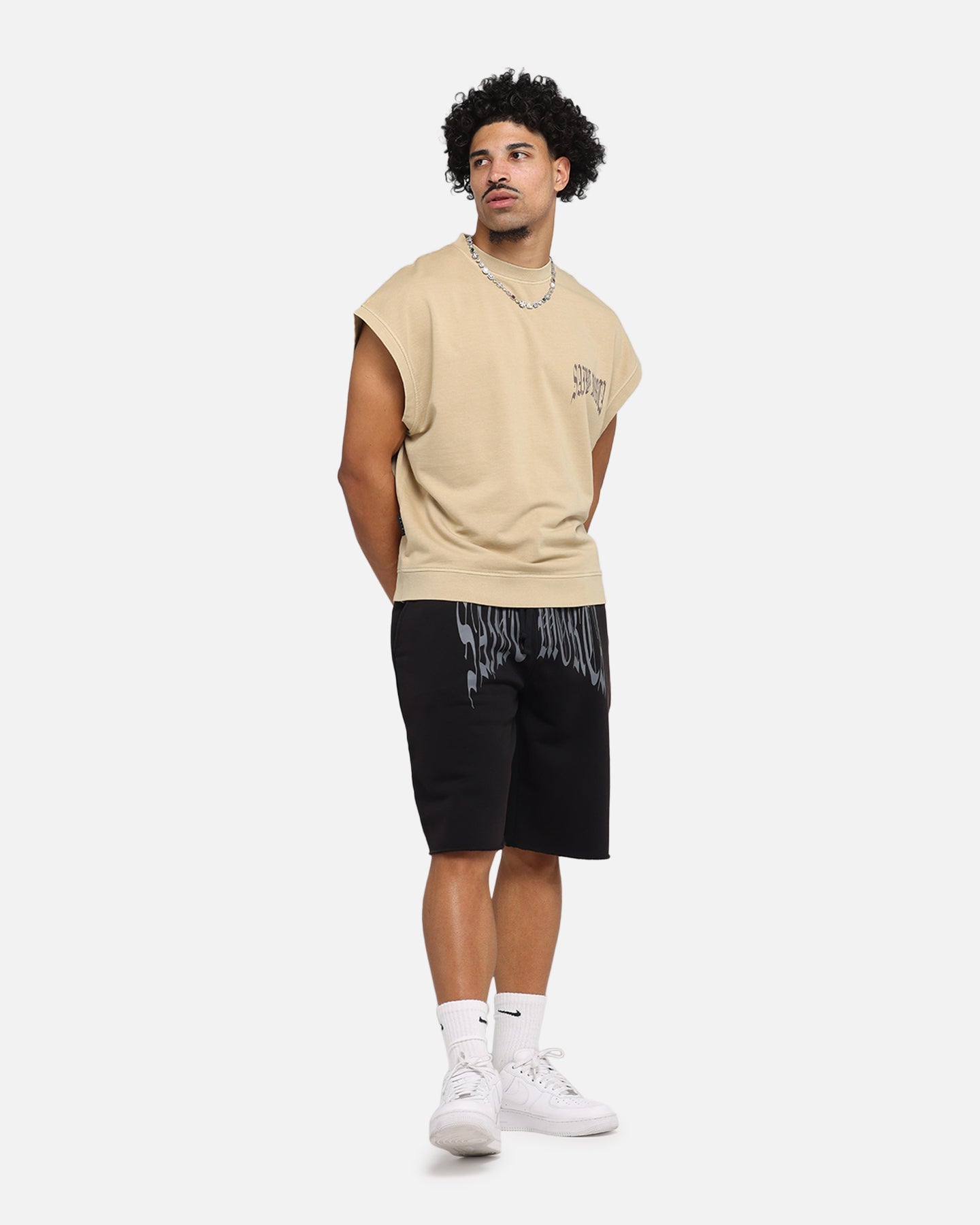 Saint Morta Vill Park Sweat Shorts Vintage Black