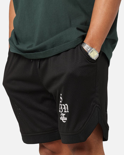 Saint Morta Gothic Stack Basketball Shorts Black