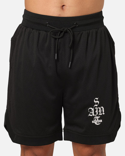 Saint Morta Gothic Stack Basketball Shorts Black