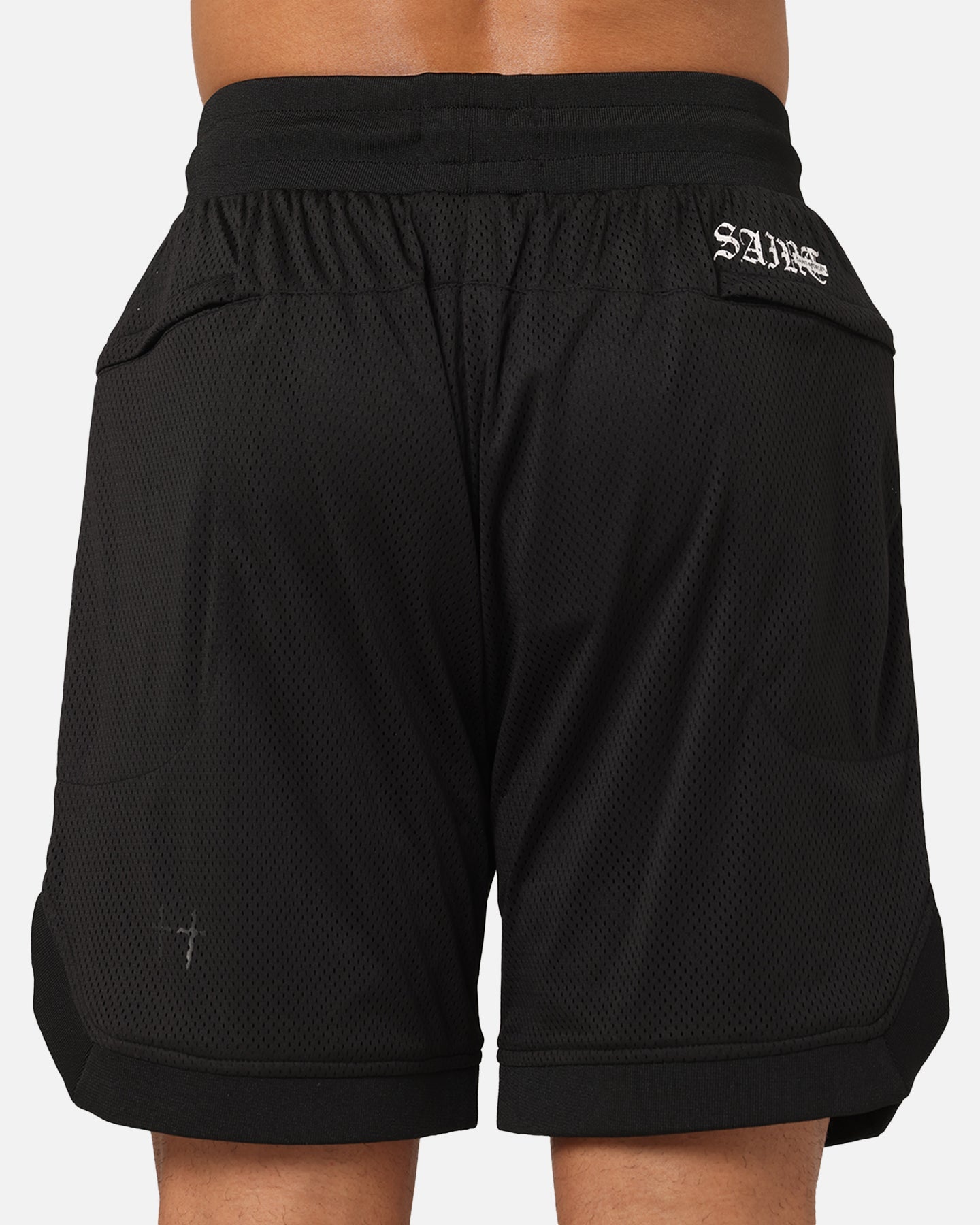 Saint Morta Gothic Stack Basketball Shorts Black