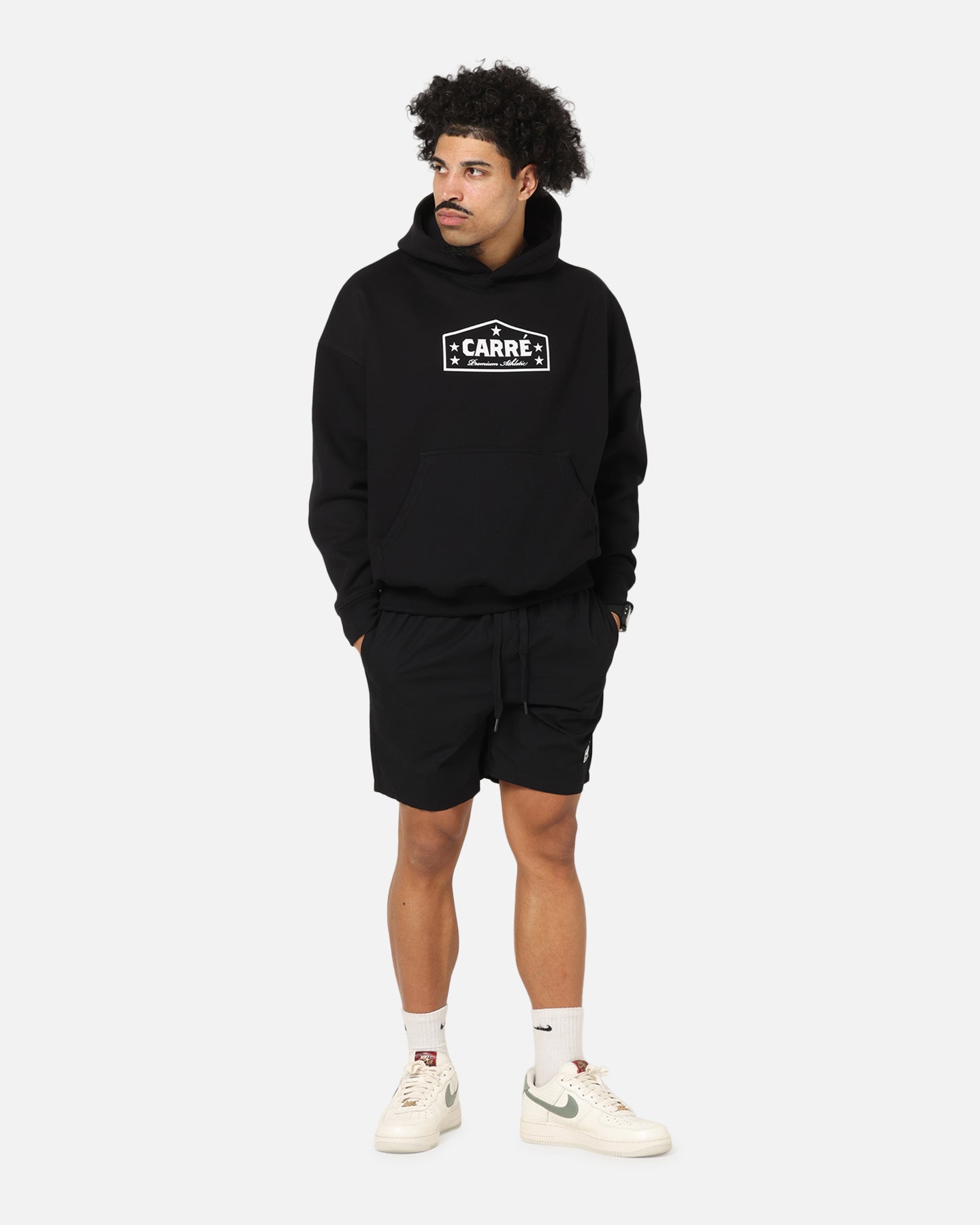 Carre Block Star Beach Shorts Black