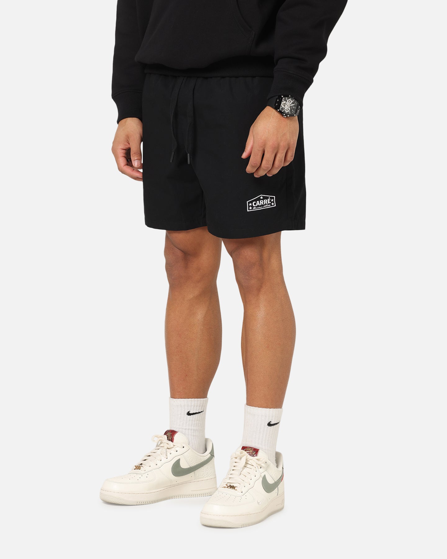 Carre Block Star Beach Shorts Black