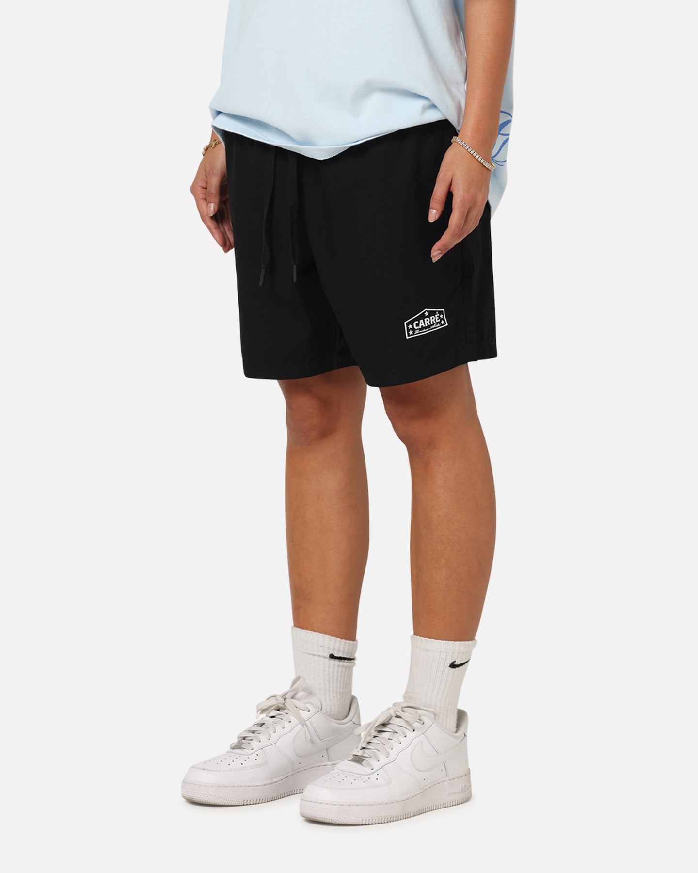 Carre Block Star Beach Shorts Black