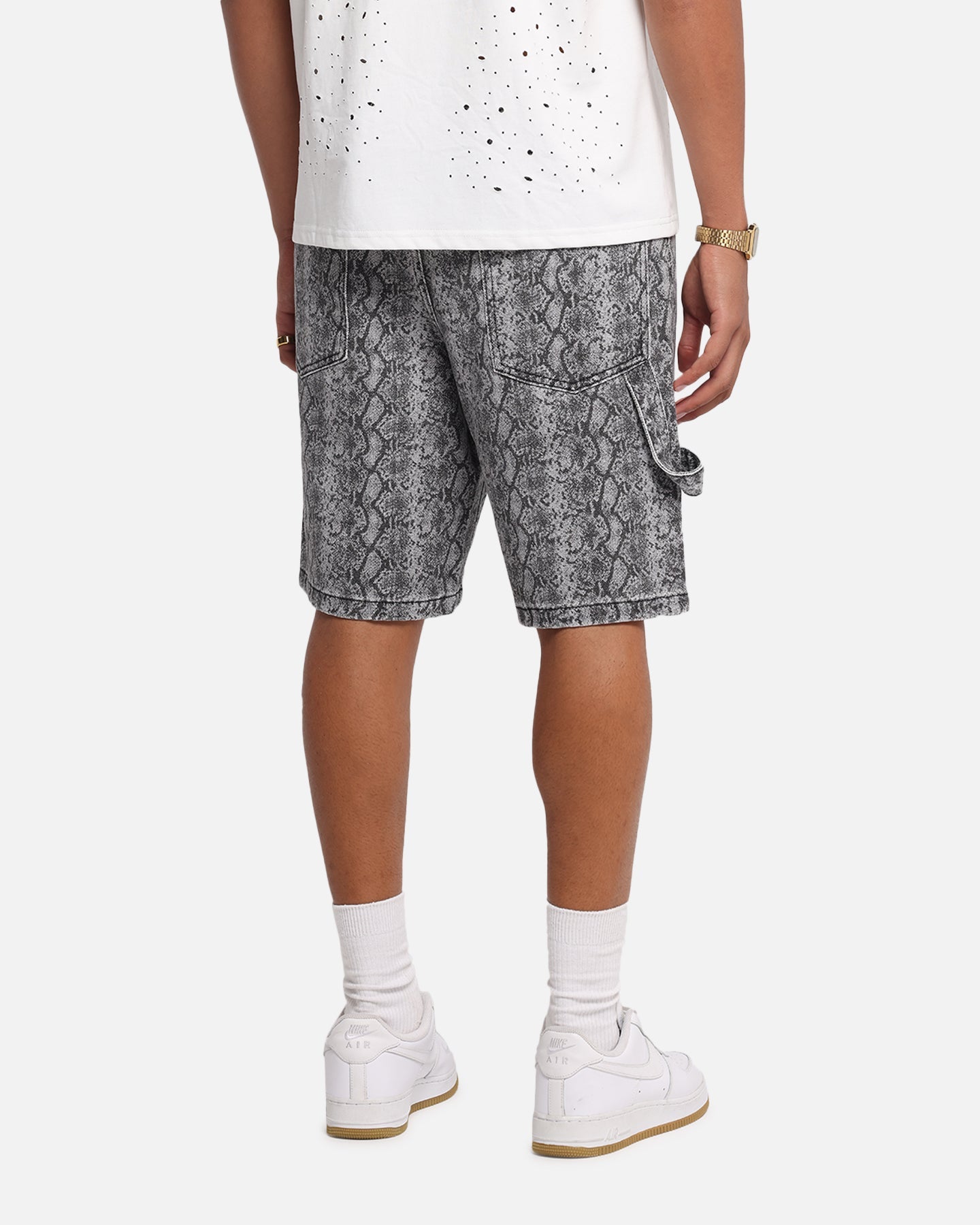 XXIII Snake Skin Jorts Black Snake Print
