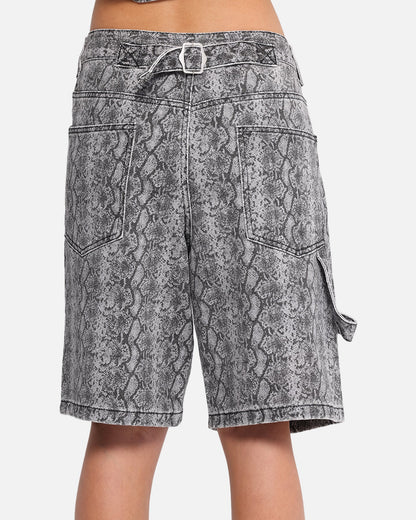 XXIII Snake Skin Jorts Black Snake Print