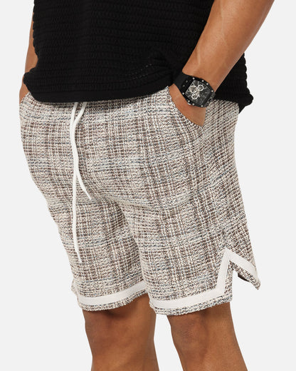 XXIII Textured Ball Shorts Brown/Cream