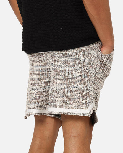 XXIII Textured Ball Shorts Brown/Cream