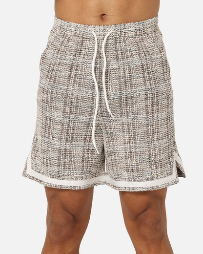 XXIII Textured Ball Shorts Brown/Cream
