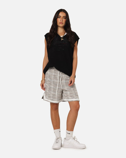 XXIII Textured Ball Shorts Brown/Cream