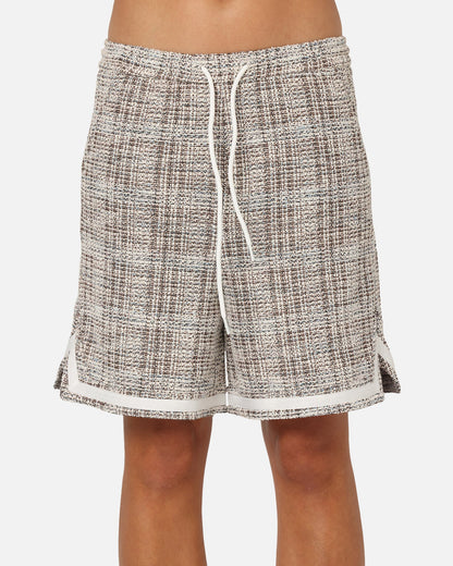 XXIII Textured Ball Shorts Brown/Cream