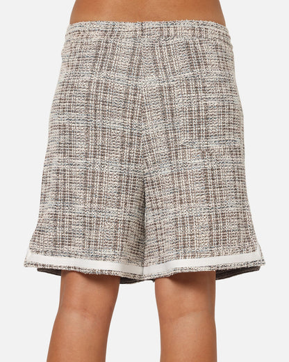 XXIII Textured Ball Shorts Brown/Cream