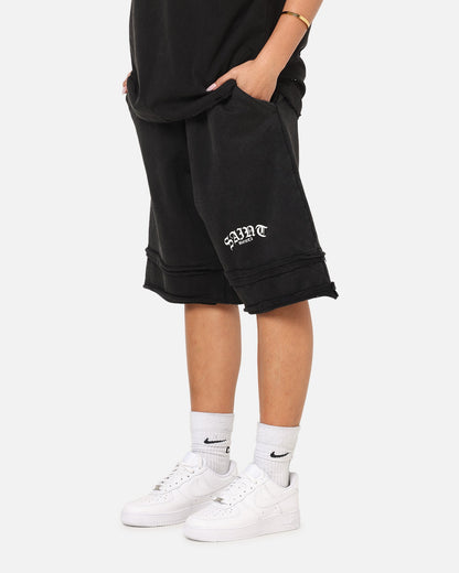 Saint Morta Gothic Layered Sweat Shorts Black