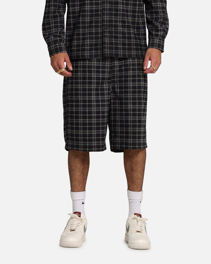 XXIII Plaid Corduroy Jorts Black/Grey