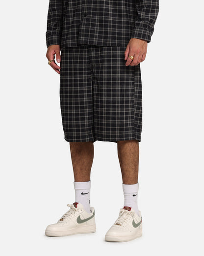 XXIII Plaid Corduroy Jorts Black/Grey