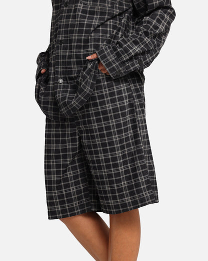 XXIII Plaid Corduroy Jorts Black/Grey
